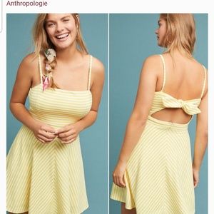 Anthropologie Hutch Yellow & White Dress